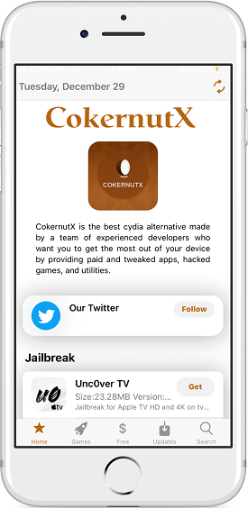 cokernutx app on mobile