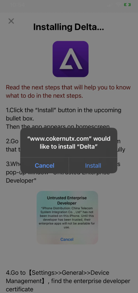 Delta Emulator Installed & Downloaded on iOS