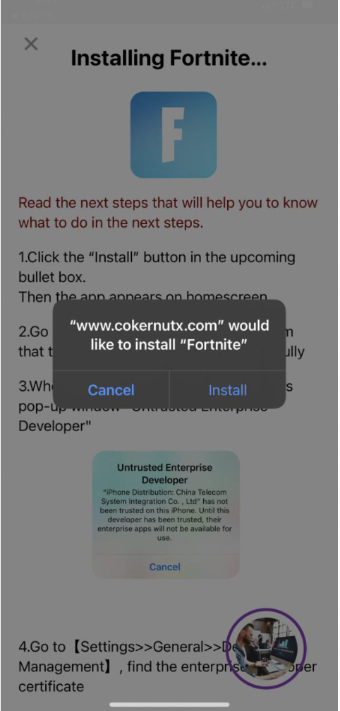 Install Fortnite Mod Hack Game on iOS