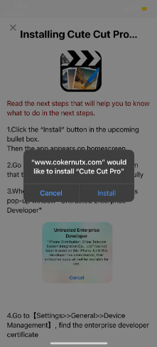 Install Cute cut pro