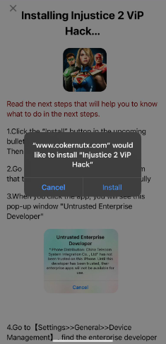 Install Injustice 2 Hack on iOS