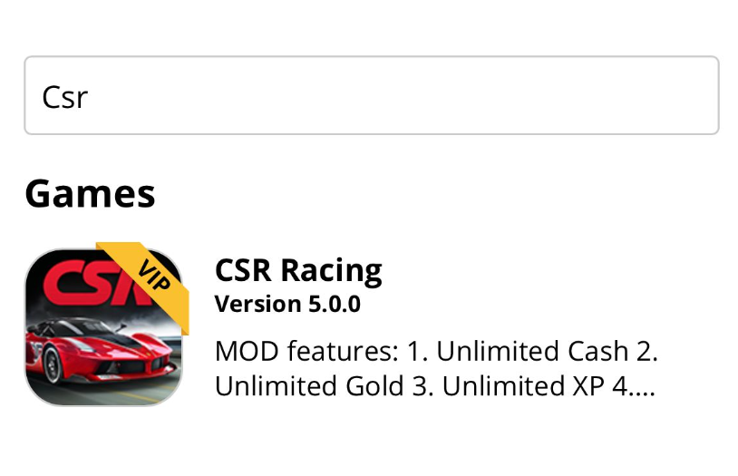 CSR Racing 2 Hack on iOS