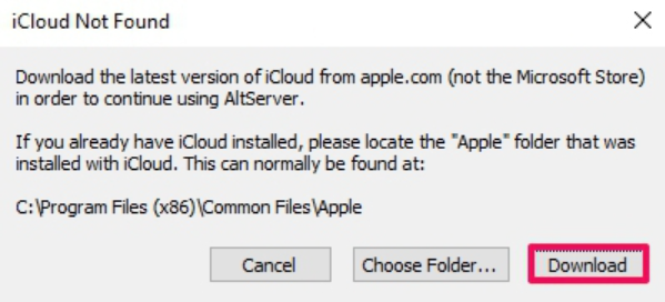 Download iCloud from Apple.com Error on Windows